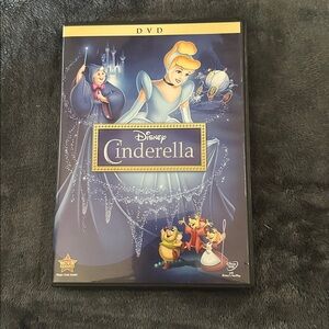 Disney Cinderella DVD with Blue and Gold Cover